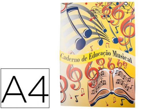 Caderno de musica din a4 agraf 60 gr 20 folhas , Papetarget , 90699 , 5601025465192